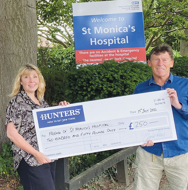 HUNTERS HELP FRIENDS OF ST MONICA’S report....as featured in The Easingwold Advertiser & Weekly News 6th August July 2022